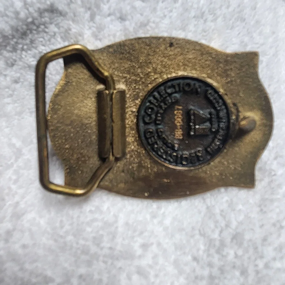Kansas Keeper of the Plains Belt Buckle‎ Bergamot Brass Works  BB-0067 Vintage
